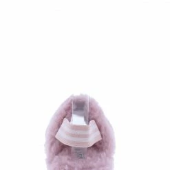 CAPE ROBBIN Little Princess Marguax Blush Rhinestone Faux Fur Slingback Kids Sandal