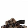 CAPE ROBBIN Marguax Leopard Rhinestone Faux Fur Slingback Kids Sandal