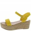 WESTWOOD Melrose02 Yellow Open Toe Slingback Espadrille Wedge