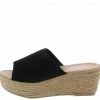 WESTWOOD Shoes Melrose03 Black Open Toe Platform Espadrille Wedge