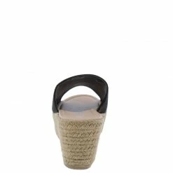 WESTWOOD Shoes Melrose03 Black Open Toe Platform Espadrille Wedge