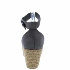 WESTWOOD Melrose04 Grey Tri Strap Open Toe Espadrille Wedge 7 WESTWOOD Melrose04 Grey Tri Strap Open Toe Espadrille Wedge