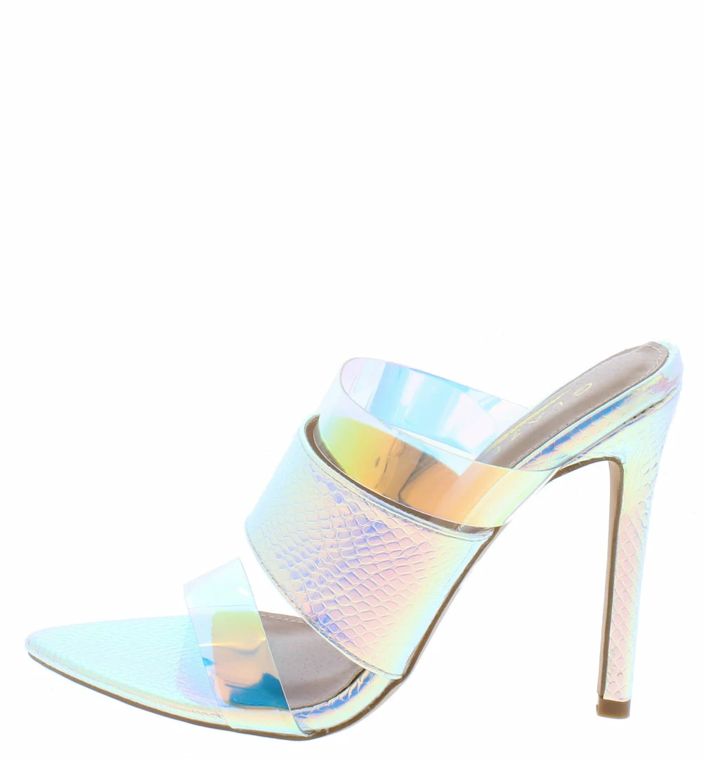 ELEGANCE Shoes Mermaid1 Silver Lucite Pointed Open Toe Stiletto Heel 3 ELEGANCE Shoes Mermaid1 Silver Lucite Pointed Open Toe Stiletto Heel