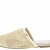 SPRINGLAND Shoes Mildred01 Gold Metallic Netting Round Toe Mule Flat