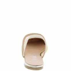 SPRINGLAND Shoes Mildred01 Gold Metallic Netting Round Toe Mule Flat