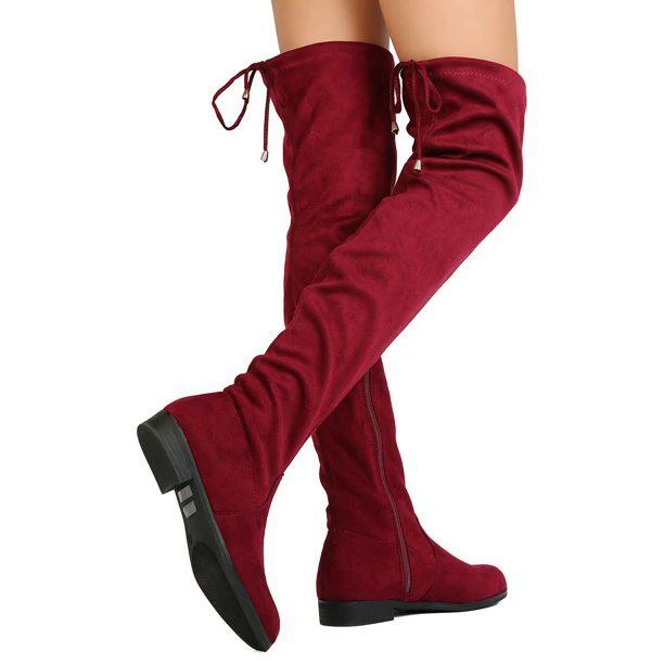 WESTWOOD Miles01 Burgundy Back Tie Over The Knee Boot What's New 5 WESTWOOD Miles01 Burgundy Back Tie Over The Knee Boot What's New