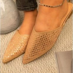 Mata Mirror Rose Gold Women's Flat