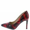 Weeboo What's New Monica4 Camouflage Red Pointed Toe Stiletto Heel