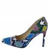 Weeboo Monica4 Snake Multi Blue Pointed Toe Stiletto Heel