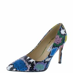 Weeboo Monica4 Snake Multi Blue Pointed Toe Stiletto Heel