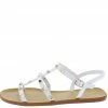 JP Moonbeam79 White Stud Caged Open Toe Slingback Sandal What's New