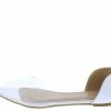 Elegant What's New Moriah1 White Lucite Pointed Peep Toe Dorsay Flat