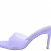 OIL J Moscato Lavender Pu Lucite Open Toe Mule Slide Heel What's New