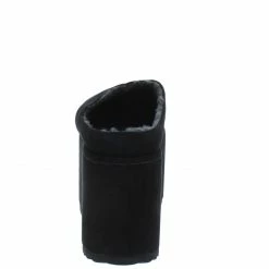 Shoe Republica Moxie Black Round Toe Tall Platform Slide On Wedge Shoes