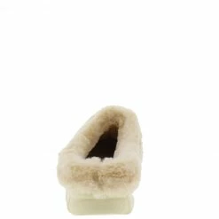 Lemonade Shoes Muffin Bone Faux Fur Slide On Lug Sole Slipper Flat