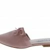 Forever Link Mules08 Pink Pointed Toe Gather Tie Mule Flat What's New