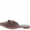 Forever Link Mules11 Pink Pointed Toe Knotted Mule Loafer Flat