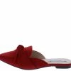 Forever Link What's New Mules11 Red Pointed Toe Knotted Mule Loafer Flat