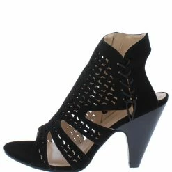 Forever Link Nali6 Black Nubuck Women's Heel