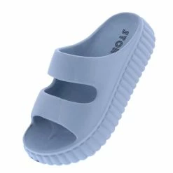 WESTWOOD What's New Noca02 Blue Cut Out Open Toe Chunky Slide Sandal