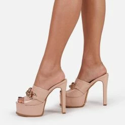 CAPE ROBBIN No Chill Nude Women's Heel Shoes