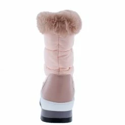 Legend Olaf01 Pink Fabric Quilted Cinch Front Snow Boot
