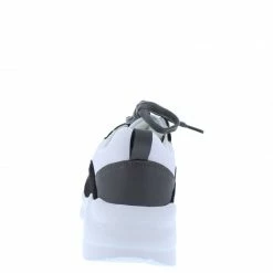 Mata Raiders Black Two Tone Lace Up Tapered Sneaker Flat Shoes