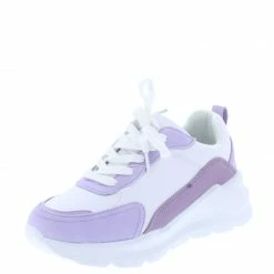 Mata What's New Raiders Lavender Two Tone Lace Up Tapered Sneaker Flat