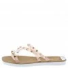 JP Reborn01 Blush Rock Stud Strappy Open Toe Slide Sandal