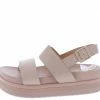 JP What's New Reiki02 Blush Open Toe Slingback Platform Flat Sandal