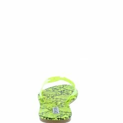 CAPE ROBBIN Relaxed Lime Cut Out Lucite Open Toe Flat Slide Sandal