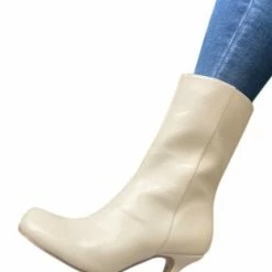 Mata What's New Rich Life Nude Round Toe Extended Ankle Boot