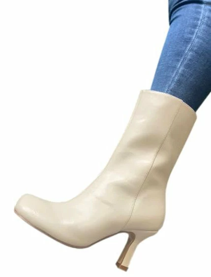 Mata What's New Rich Life Nude Round Toe Extended Ankle Boot 4 Mata What's New Rich Life Nude Round Toe Extended Ankle Boot