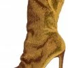 MACHI Boots Rylie Gold Sequin Pointed Toe Stiletto Boot