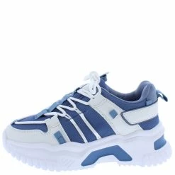 Mata What's New Safe Travel Blue Lace Up Low Platform Sneaker Flat