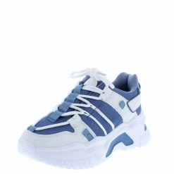 Mata What's New Safe Travel Blue Lace Up Low Platform Sneaker Flat