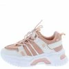 Mata What's New Safe Travel Nude Lace Up Low Platform Sneaker Flat