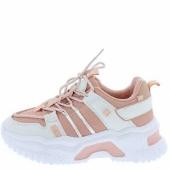 Mata What's New Safe Travel Nude Lace Up Low Platform Sneaker Flat