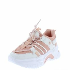 Mata What's New Safe Travel Nude Lace Up Low Platform Sneaker Flat