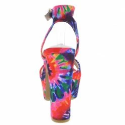 JP What's New Shocking18 Hot Pink Tie Dye Women's Heel