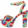 JP What's New Shocking18 Yellow Tie Dye Women's Heel