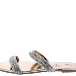 MACHI What's New Soraya Rose Gold Embellished Multi Strap Flat Slide Sandal