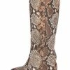QUPID Sylas12 Light Brown Snake Knee High Boot Boots