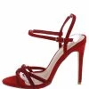 Elegant Tobi51 Red Sparkle Strappy Open Toe Ankle Strap Heel 1 Elegant Tobi51 Red Sparkle Strappy Open Toe Ankle Strap Heel