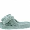 Mata Trendsetter2 Mint Bow Faux Fur Flat Slide Sandal