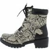 QUPID Tressa01 Stone Black Snake Pu Women's Boot What's New