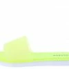 JP Shoes Vacant01 Neon Yellow Lucite Open Toe Flat Slide Sandal