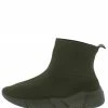 Mata Venice Olive Knit Pull On Tapered Sneaker Boot Boots