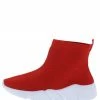 Mata Venice Red Knit Pull On Tapered Sneaker Boot