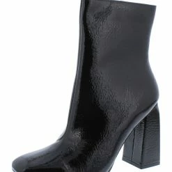 CAPE ROBBIN Toni075 Black Square Toe Block Heel Ankle Boot What's New